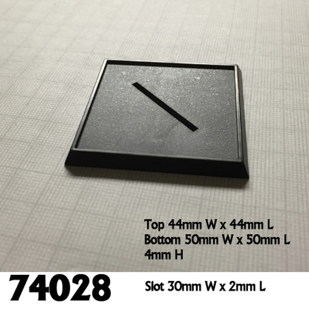 74028 - Bases: 2 Inch Square Plastic Gaming Base (10)