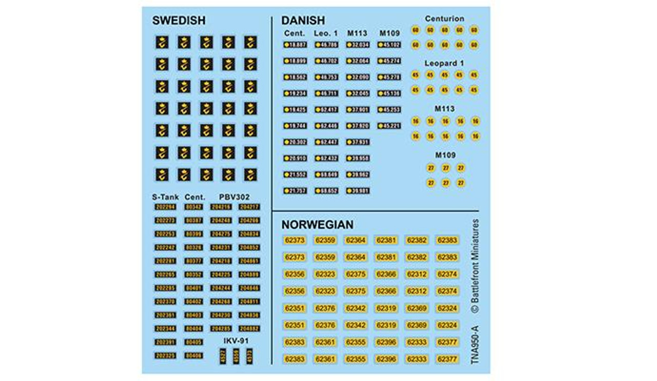 15mm Nordic Forces Decal Set - TNA950