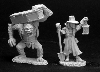 Gravedigger & Henchman – Miniatur-Figuren Für Tabletop-Spiele (25 Mm, Unlackiert)