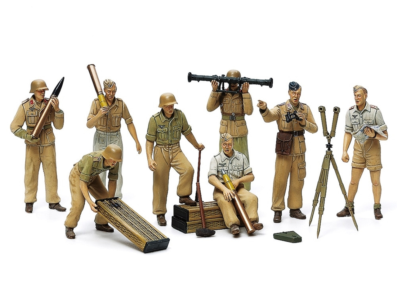 1/35 GERMAN ARTILLERY CREW SET LUFTWAFFE AFRIKA CORPS - 35343