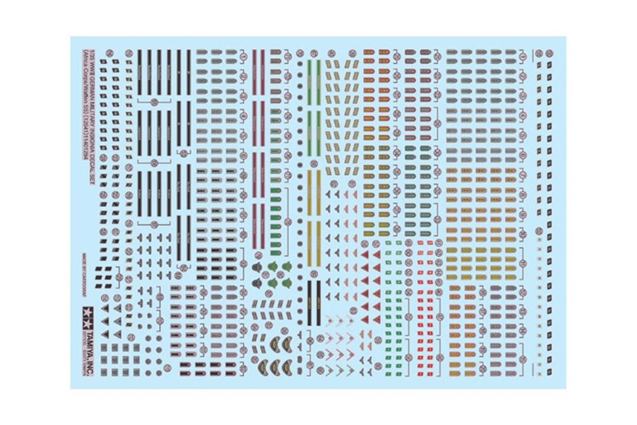 1/35 WWII GERMAN MILITARY INSIGNIA DECAL SET - 12641