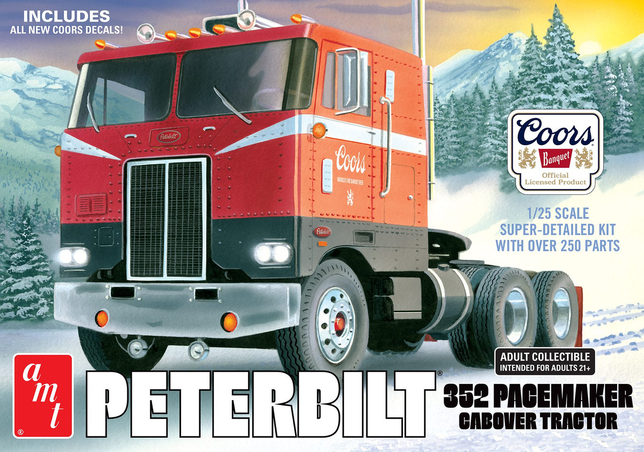 1/25 Peterbilt 352 Pacemaker COE Coors Beer