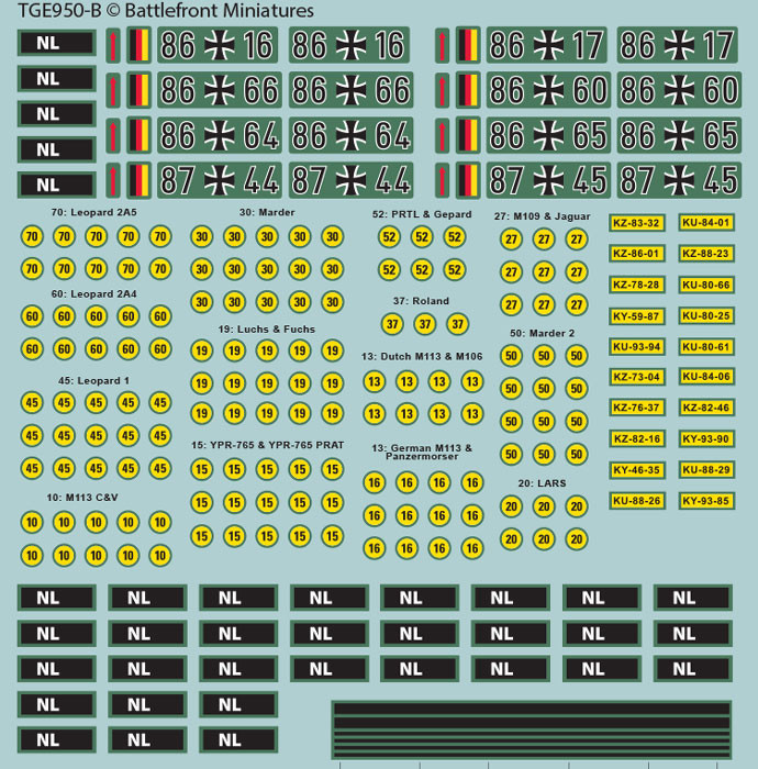 15mm West German Decal Set - TGR950