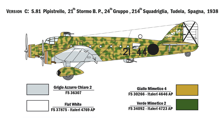 1/72 SM.81 PIPISTRELLO - ITA1388