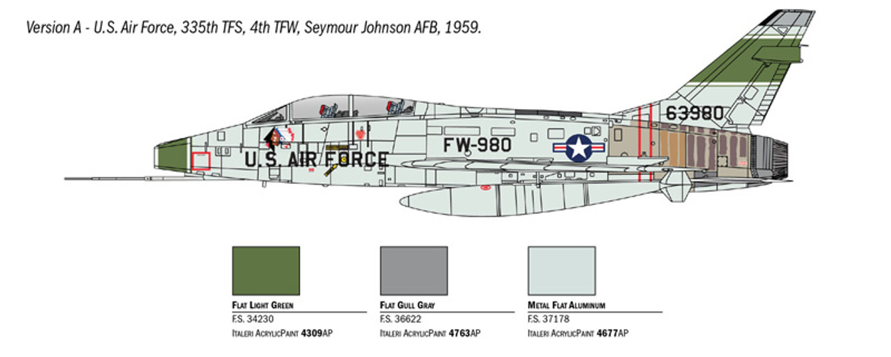 1/72 F-100F SUPER SABRE - ITA1398