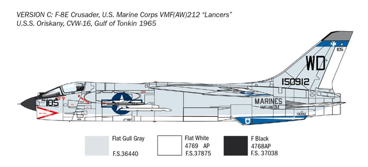 1/72 F-8E CRUSADER - ITA1456