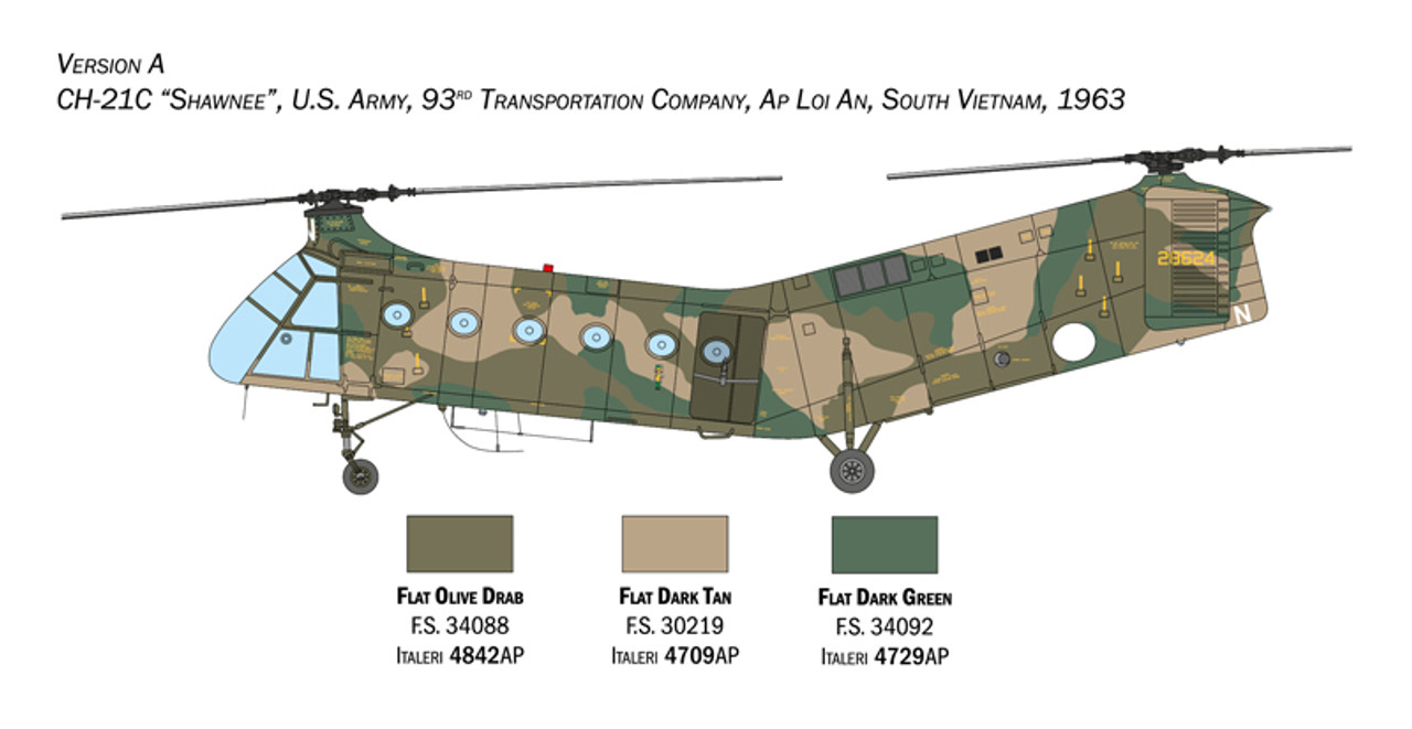 1/48 H-21C FLYING BANANA GUNSHIP - 2774