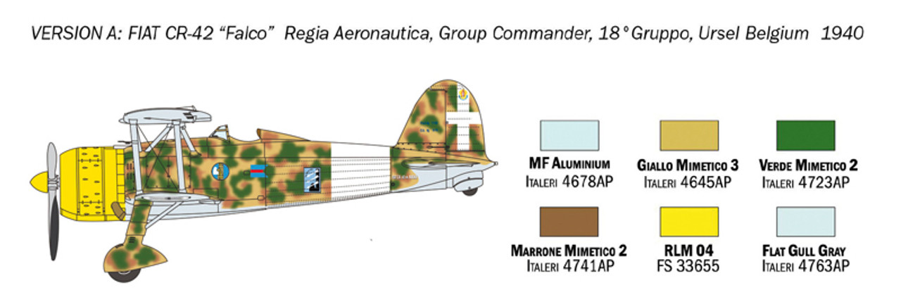 1/72 FIAT CR.42 "FALCO" BATTLE OF BRIT 80TH - ITA1437