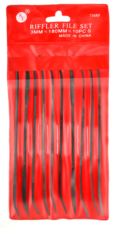 10pc Riffler File Set, Medium Cut
