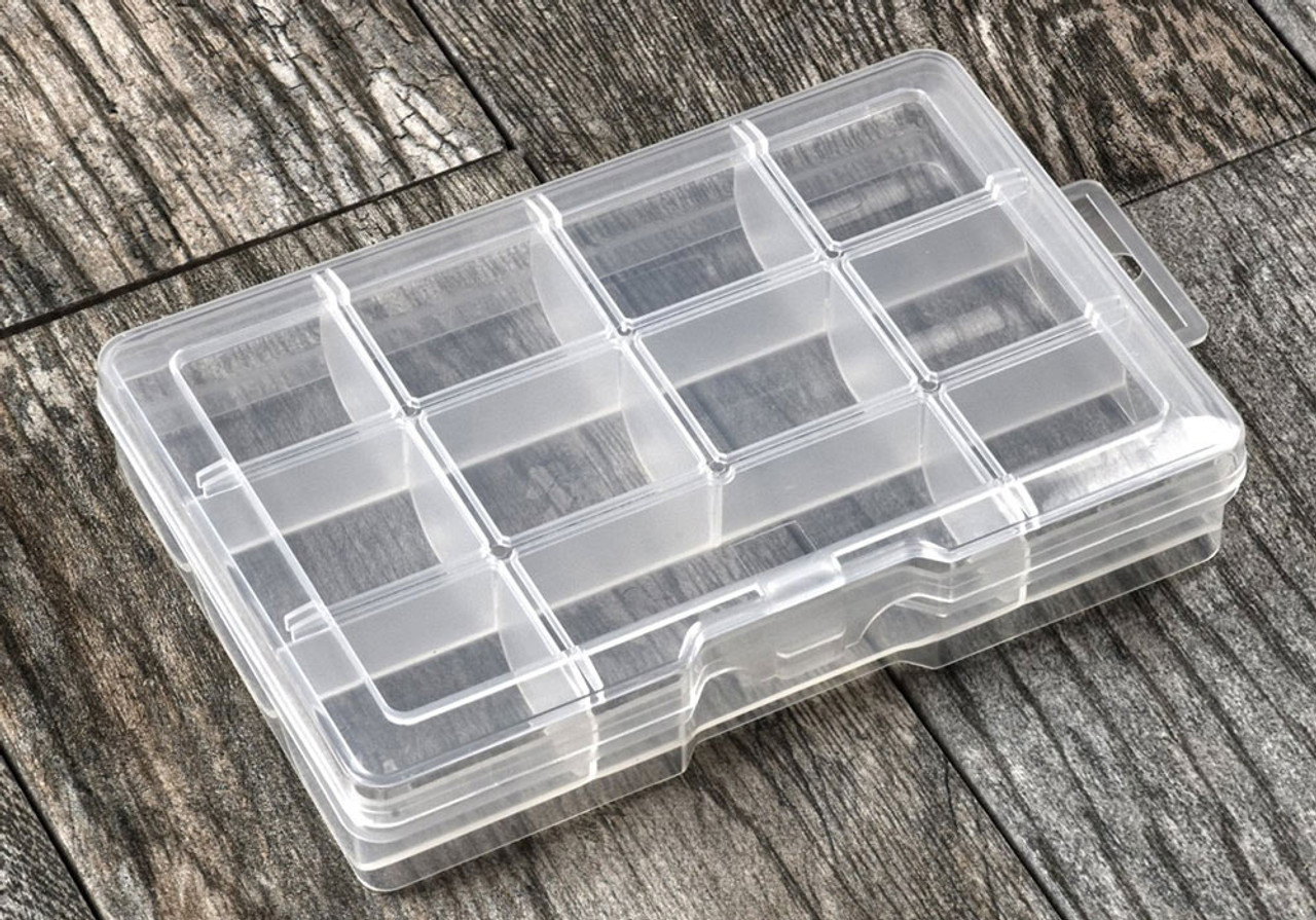 11 Compartment Plastic Storage Box With Lock (7-1/2" x 5" x 1-1/2")