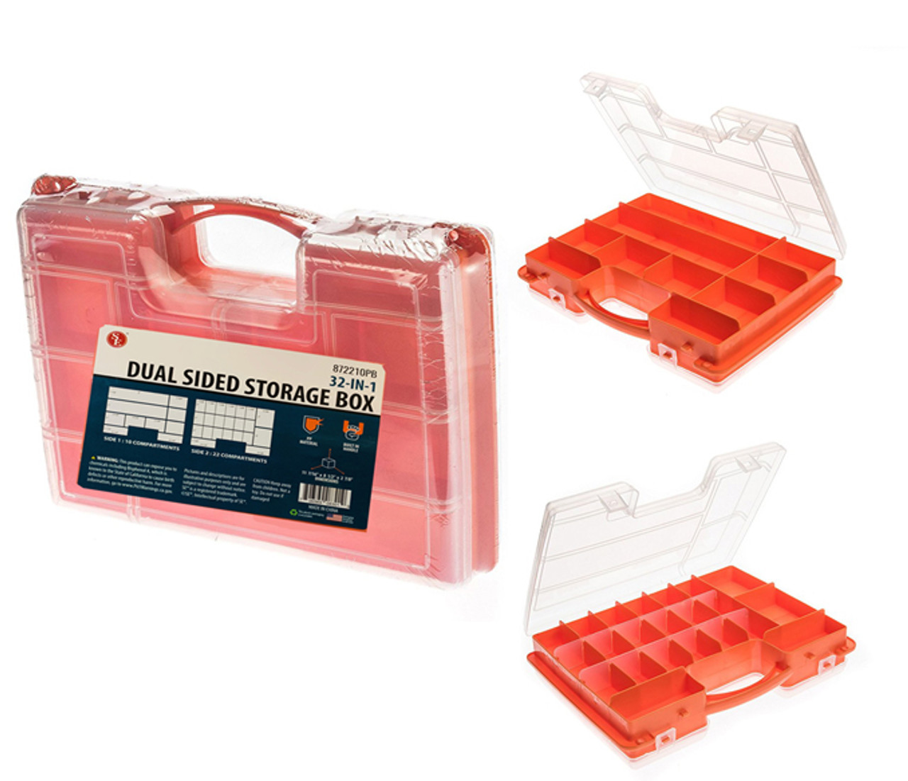 32-IN-1 Dual Sided Storage Box (11-7/16" x 8.5" x 2.7/8")