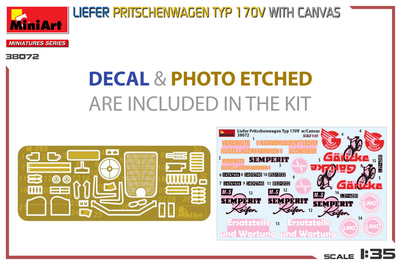 1/35 Liefer Pritschenwagen Typ 1 70V with Canvas - MIA38072