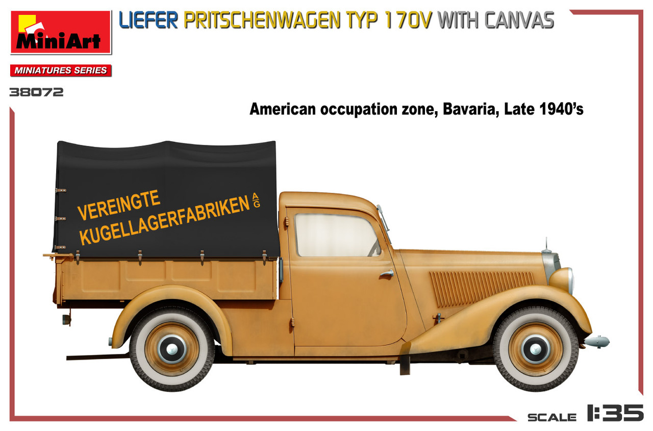 1/35 Liefer Pritschenwagen Typ 1 70V with Canvas - MIA38072