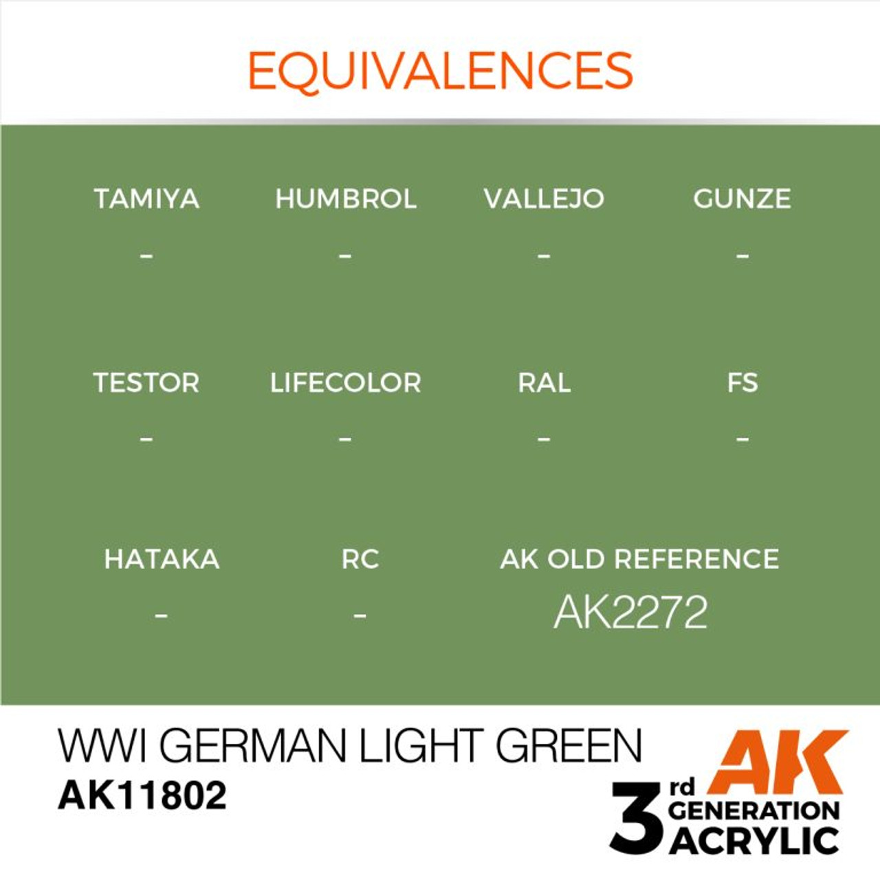 3G Air 002 - WWI German Light Green - AK11802