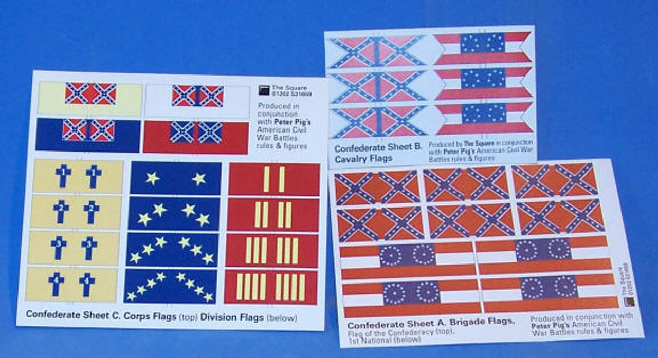 PIG02FLAG2 - ACW CONFEDERATE FLAG SET