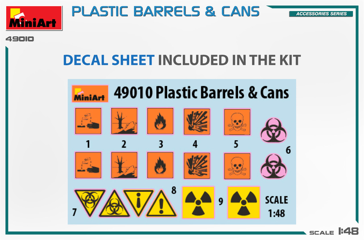 1/48 Plastic Barrels & Cans - MIA49010