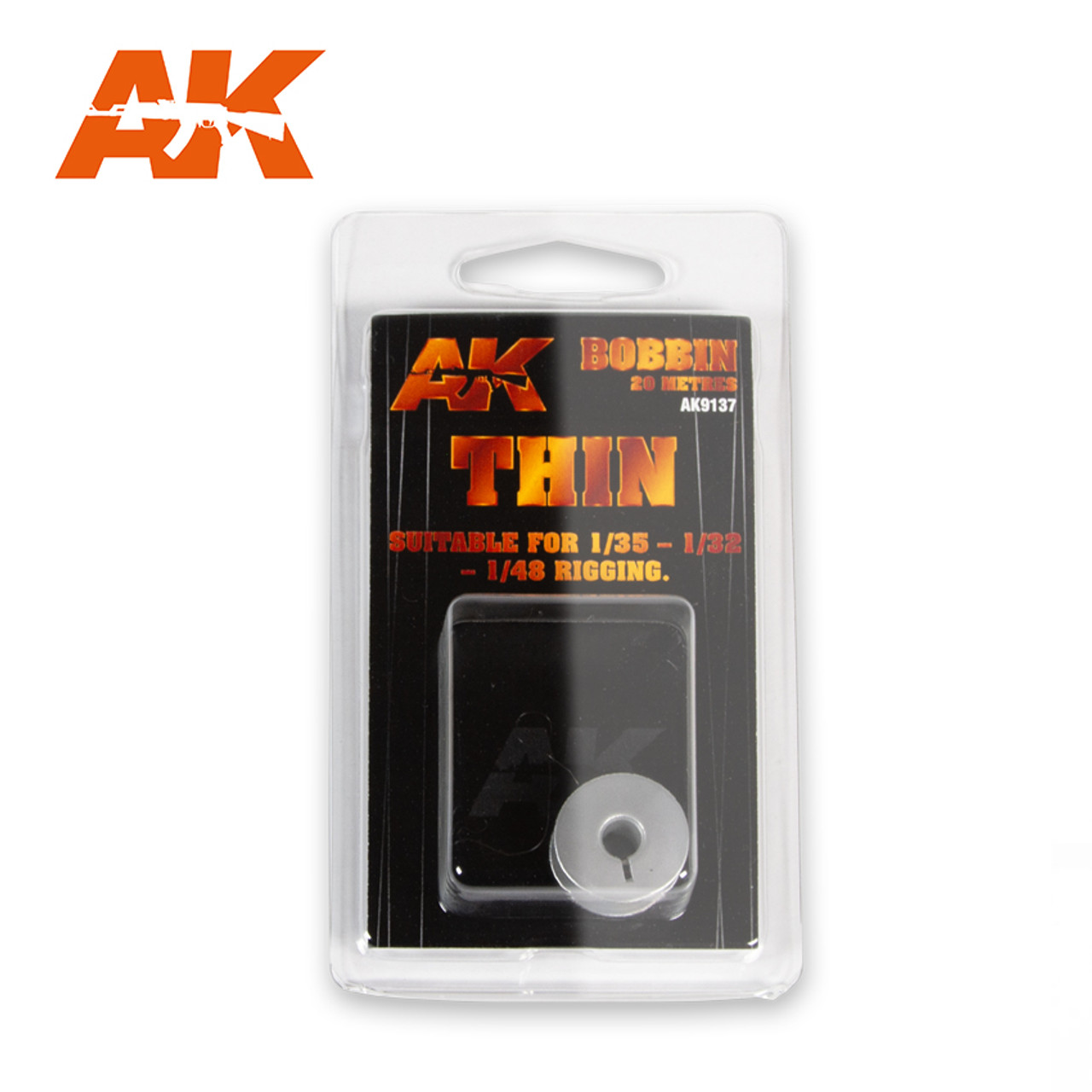 AK9134 - Elastic Rigging Bobbin Thin for 1/32 or smaller (20m / 66ft)