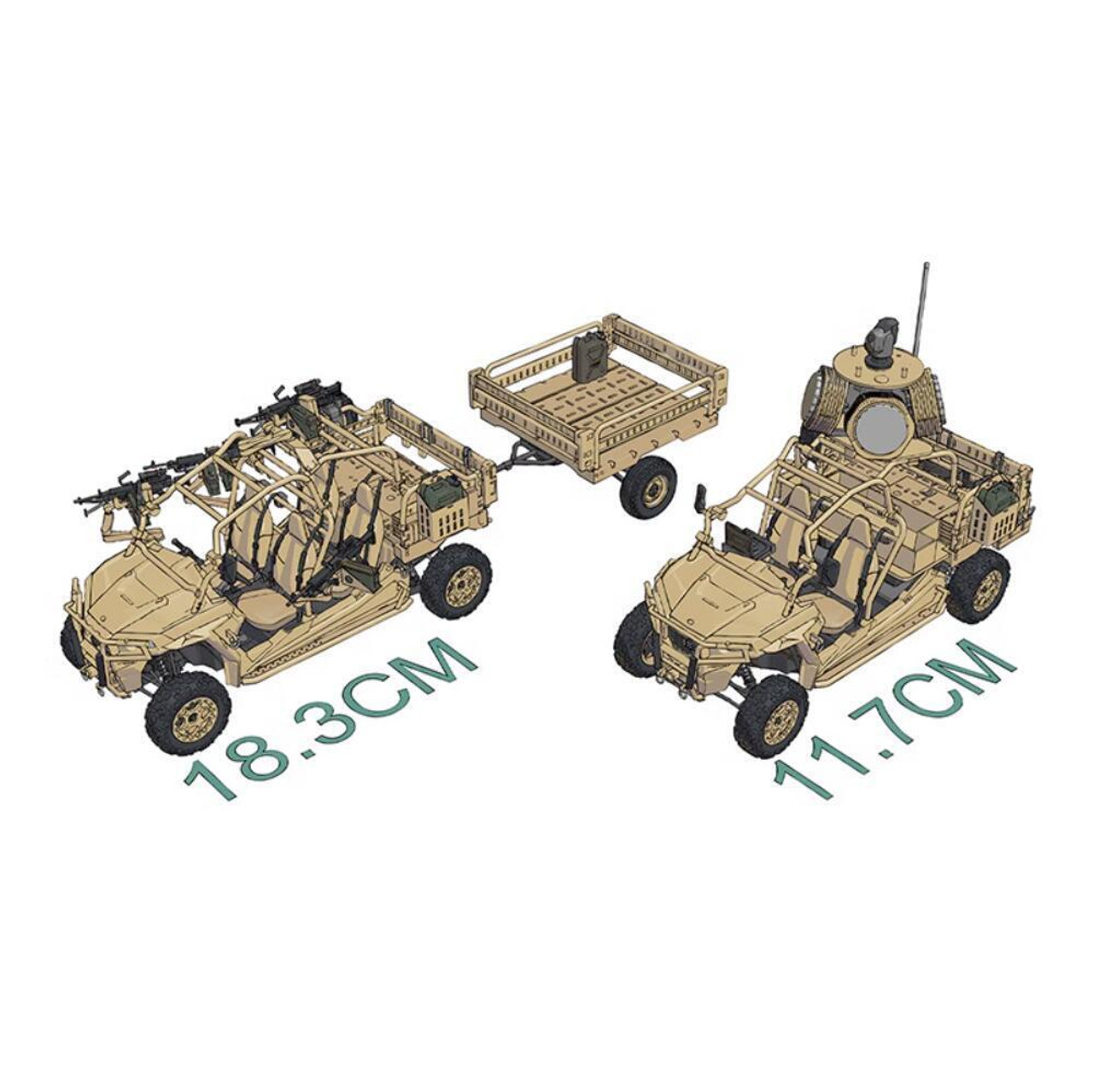 1/35 MZDR D4 UltraLight Tactical All-Terrain Vehicle Dual Combo (2 kits)