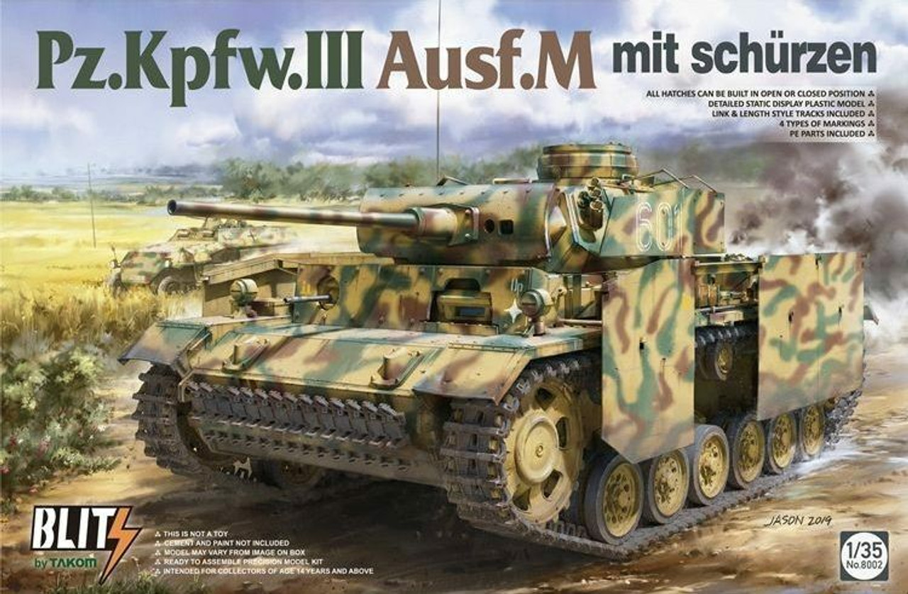 1/35 Panzer Pz.Kpfw.III Ausf.M mit Schurzen - 8002