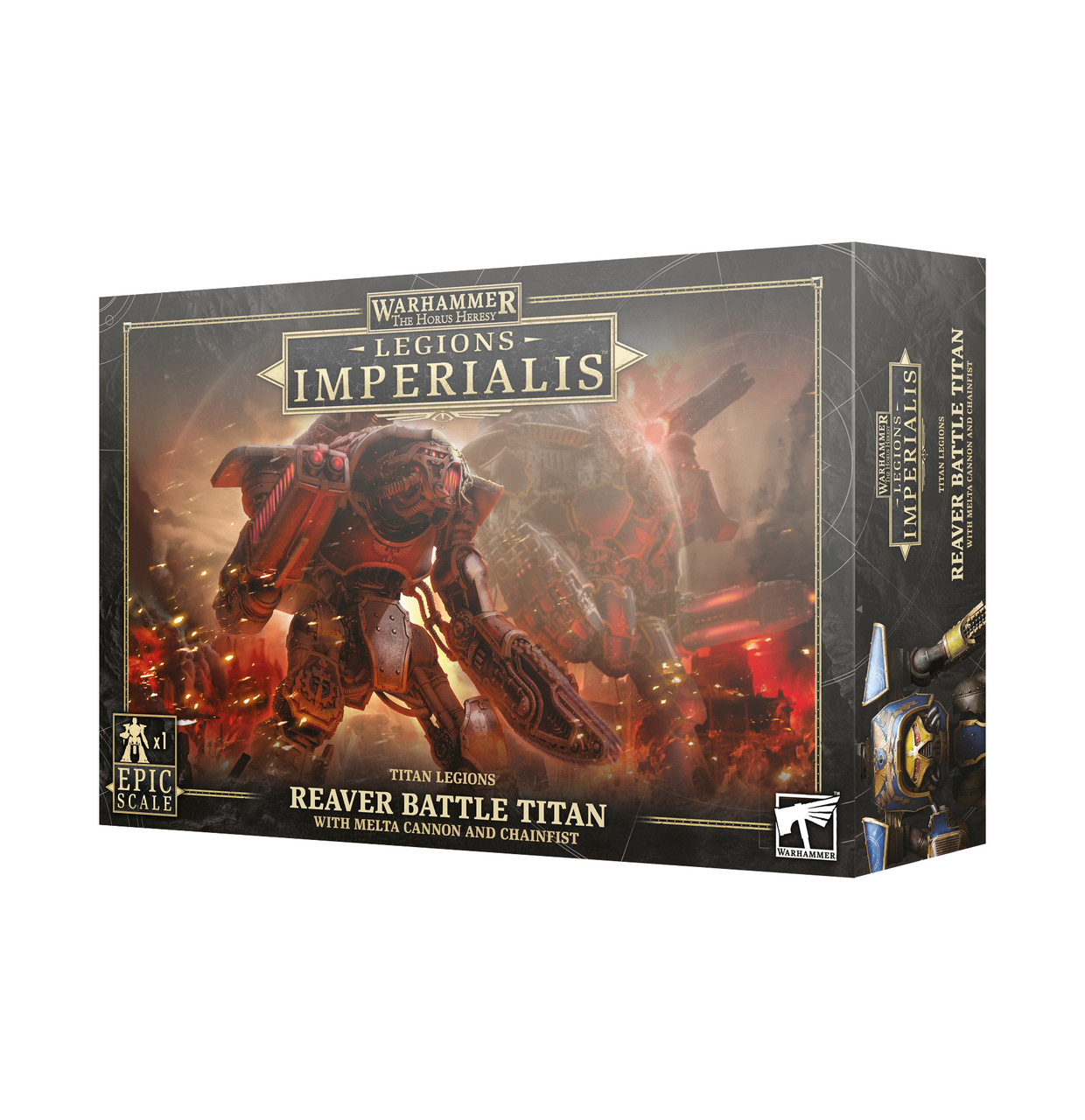 GW03-23 LEGIONS IMPERIALIS: REAVER BATTLE TITAN WITH MELTA CANNON AND CHAINFIST