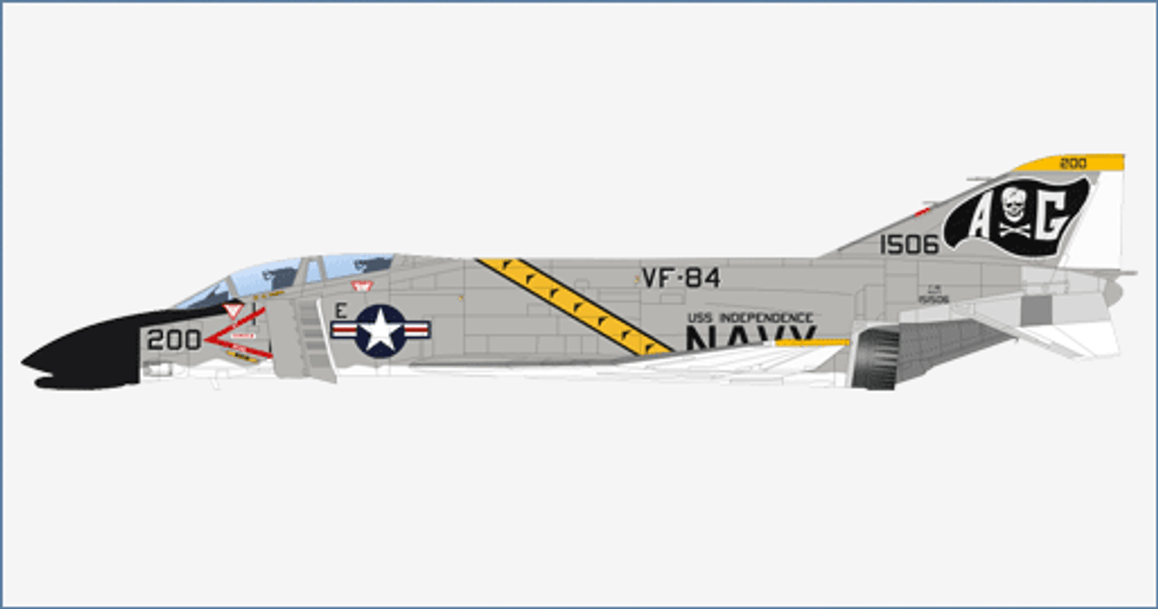 1/72 F-4B PHANTOM II VF-84 "JOLLY ROGERS", USS INDEPENDENCE, 1984 - HW19048