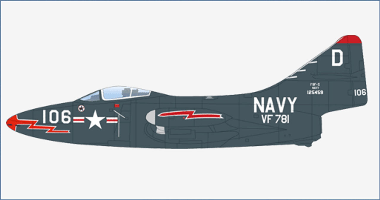 1/48 F9F-5 PANTHER LT. ROYCE WILLIAMS, VF-781, NOV. 1952  - HA7210B