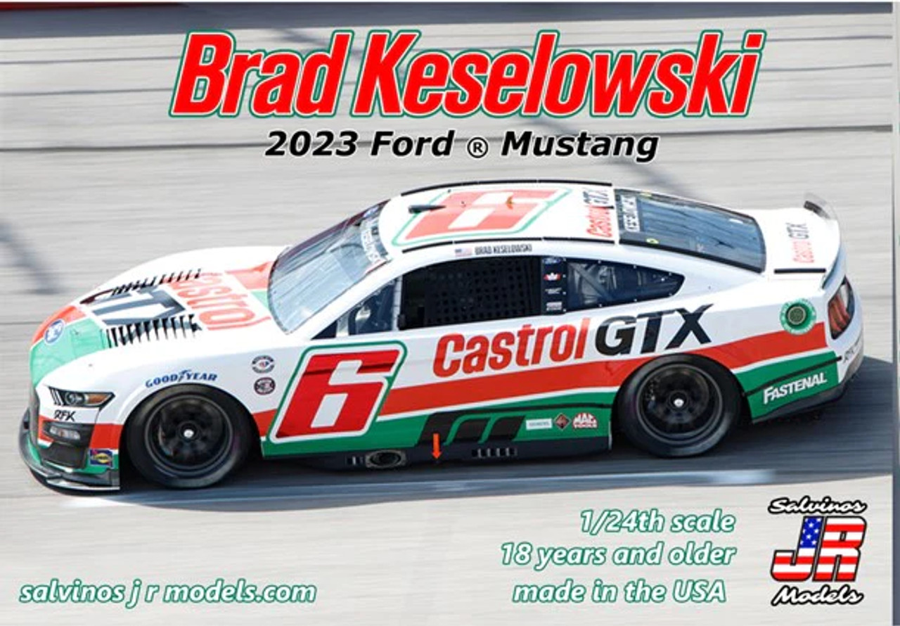 1/24 Brad Keselowski 2023 Castrol GTX Throwback Ford Mustang - RFF2023BKDA
