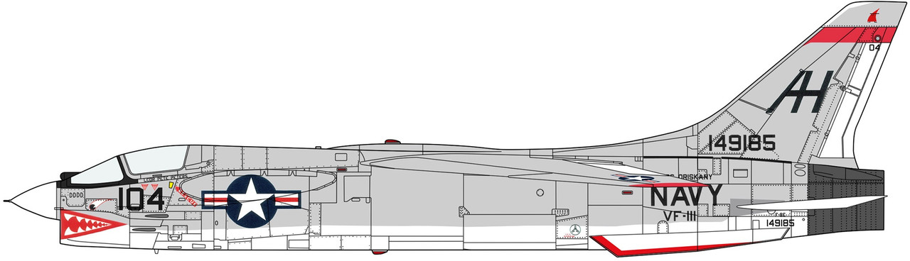 1/48 F-8E Crusader 'VF-111 Sundowners' - 07524