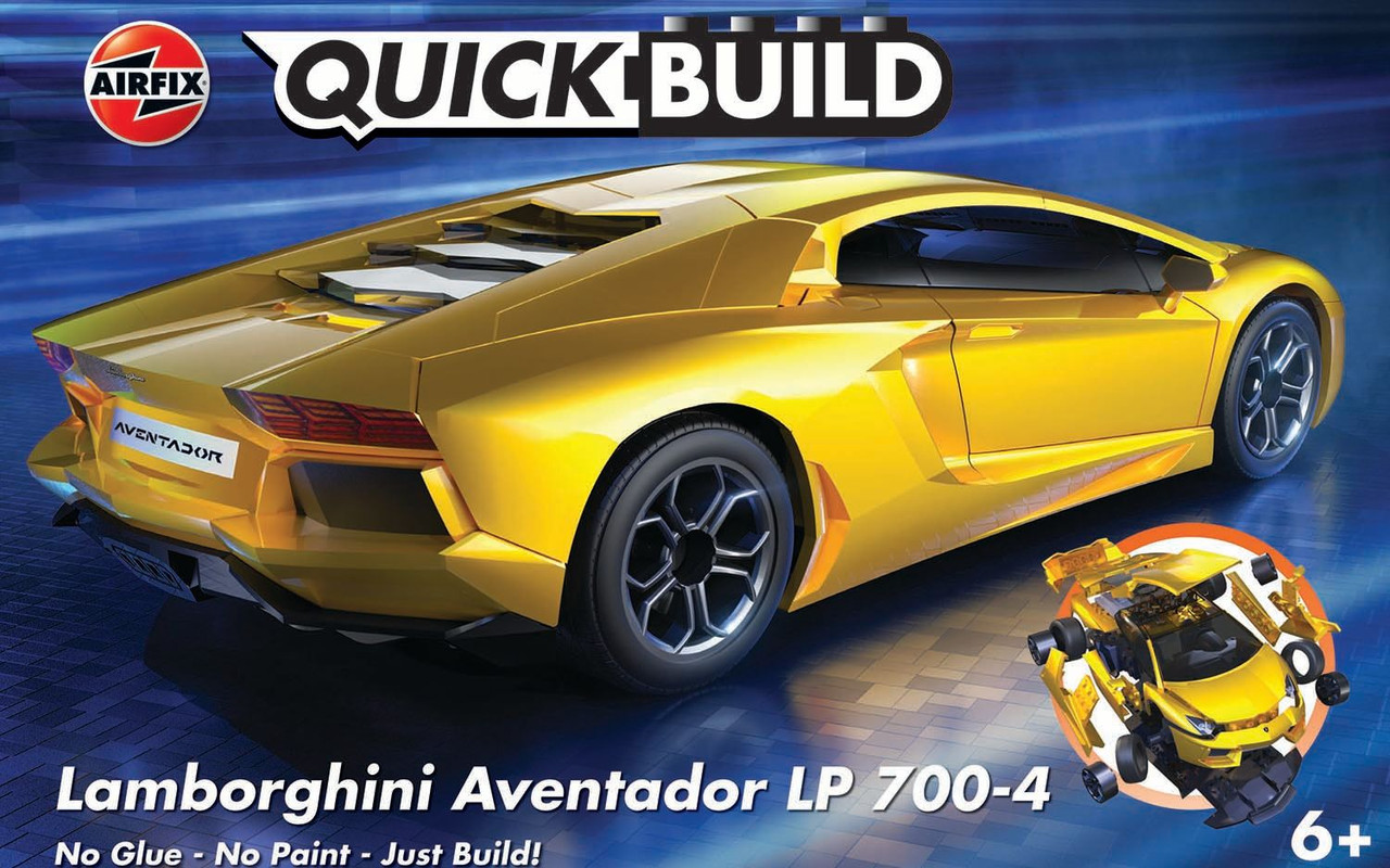 QUICKBUILD Lamborghini Aventador - Yellow  - J6026