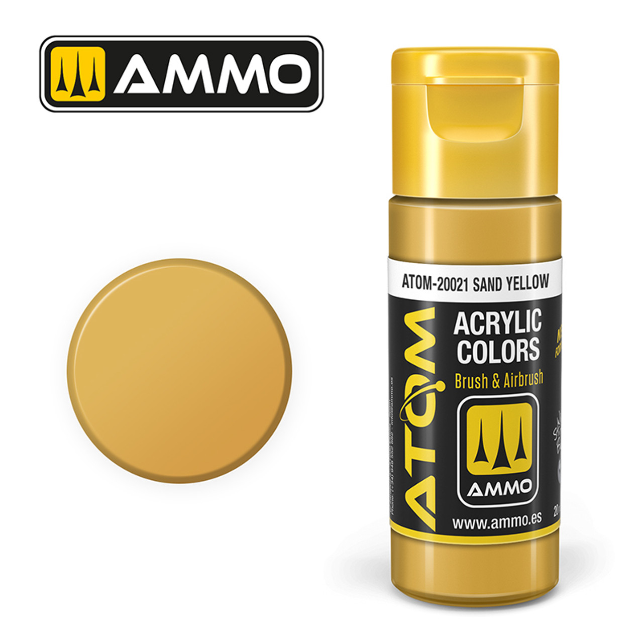 20021 ATOM Acrylic Paint - Sand Yellow BS381c 361 (20ml)