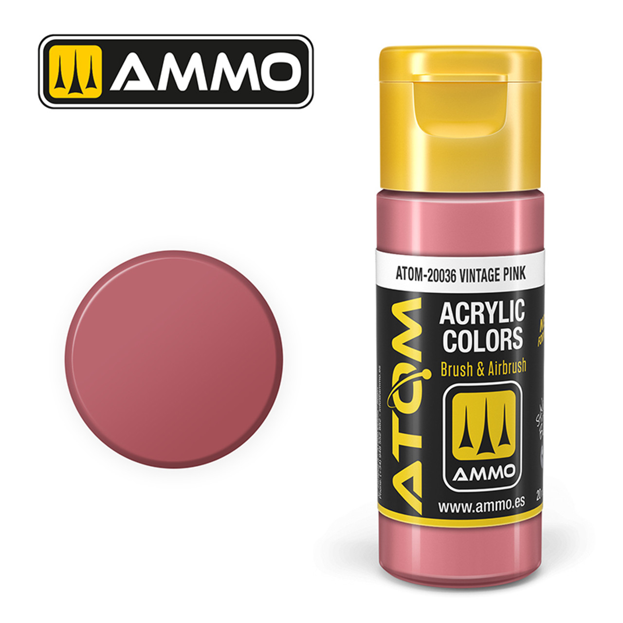 20036 ATOM Acrylic Paint - Vintage Pink (20ml)