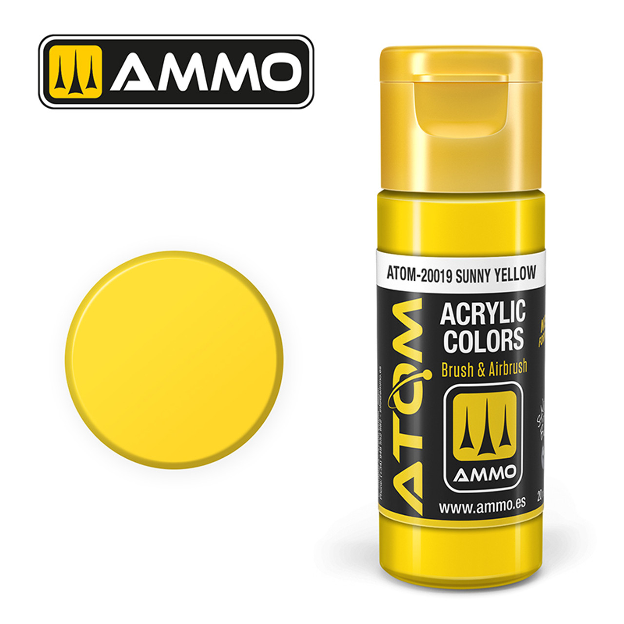 20019 ATOM Acrylic Paint - Sunny Yellow (20ml)