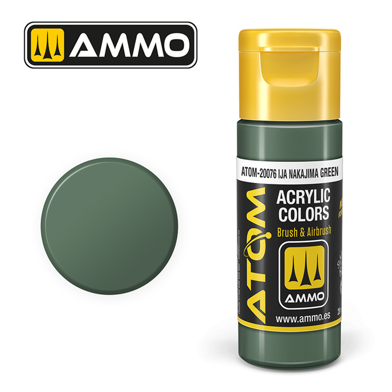 20076 ATOM Acrylic Paint - IJA Nakajima Green FS34102 - RLM62 (20ml)