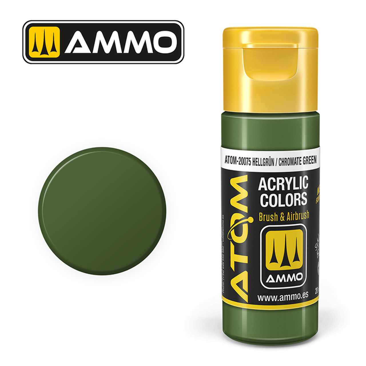 20075 ATOM Acrylic Paint - Hellgrün / Chromate Green FS34095 - RAL6020 - RLM82 (20ml)