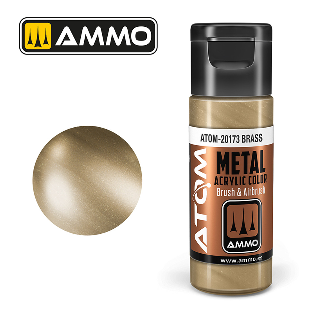 20173 ATOM Acrylic Paint - ATOM METALLIC Brass (20ml)