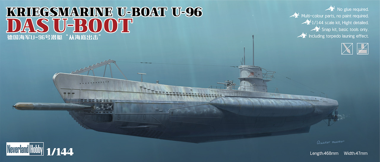1/144 Kriegsmarine U-Boat U-96 "Das U-Boot" Snap Kit