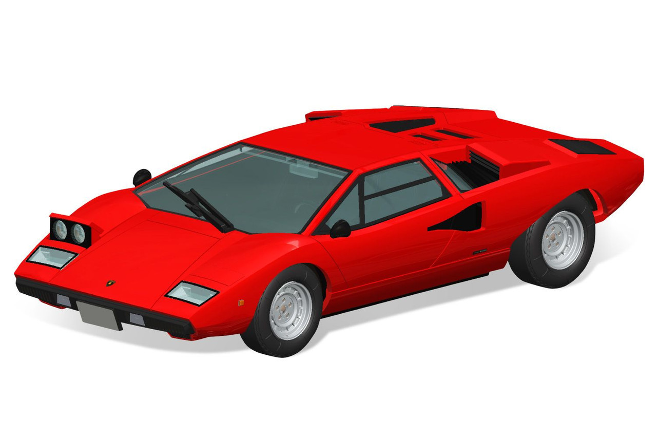 1/32 SNAP KIT #20-A Lamborghini Countach LP400(Red) - AOS06533