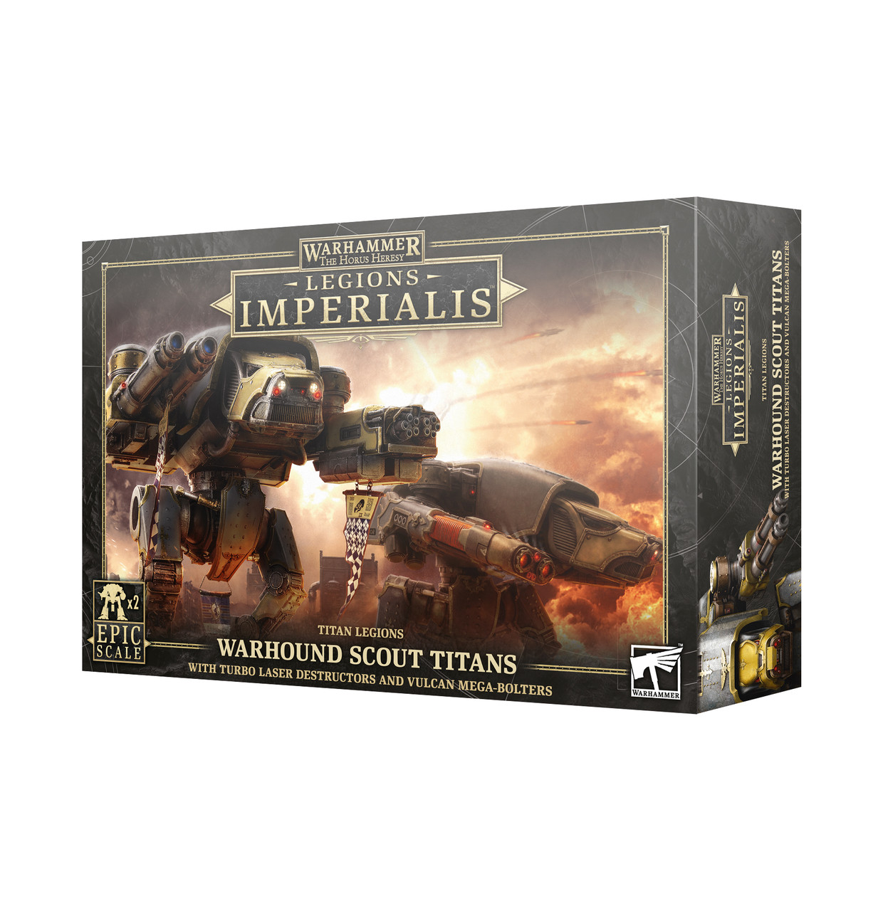 GW03-24 LEGIONS IMPERIALIS: Warhound Scout Titans with Turbo Laster Destructors and Vulcan Mega-Bolters