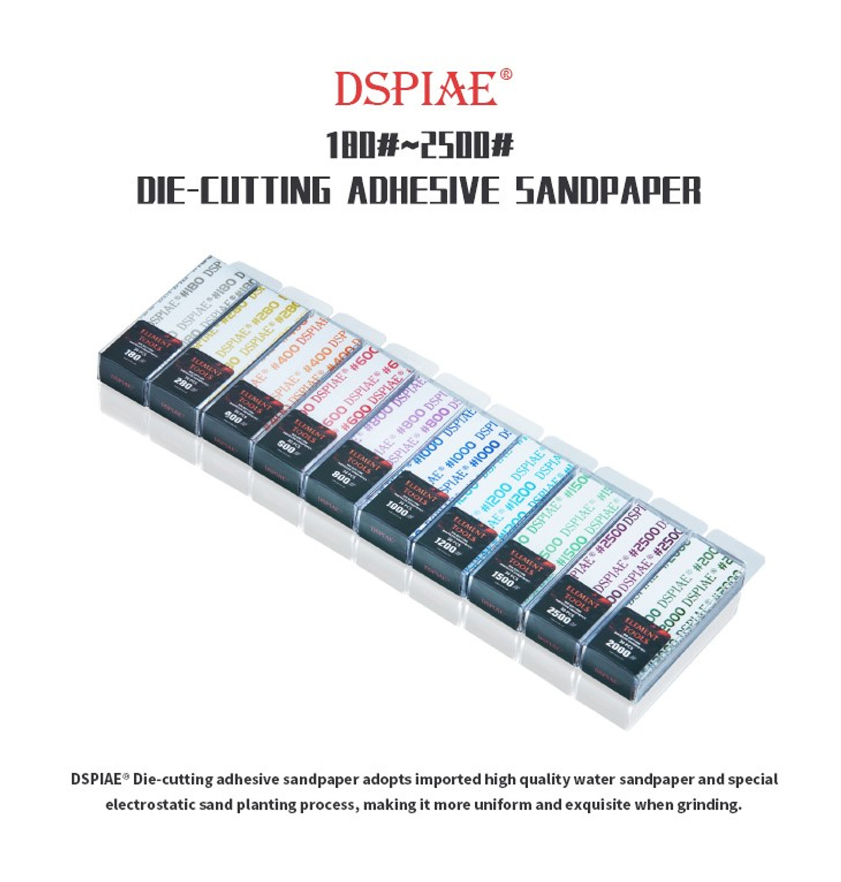 DSPIAE 1000# Pre-Cut Adhesive Sandpaper