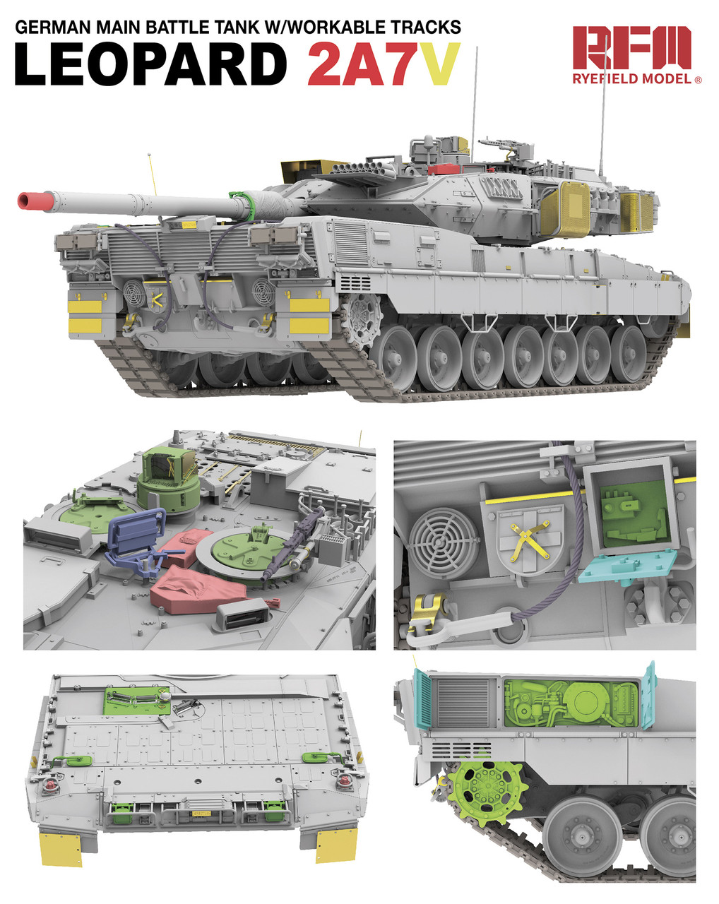 1/35 Leopard 2A7V with Workable Tracks - RFM5109