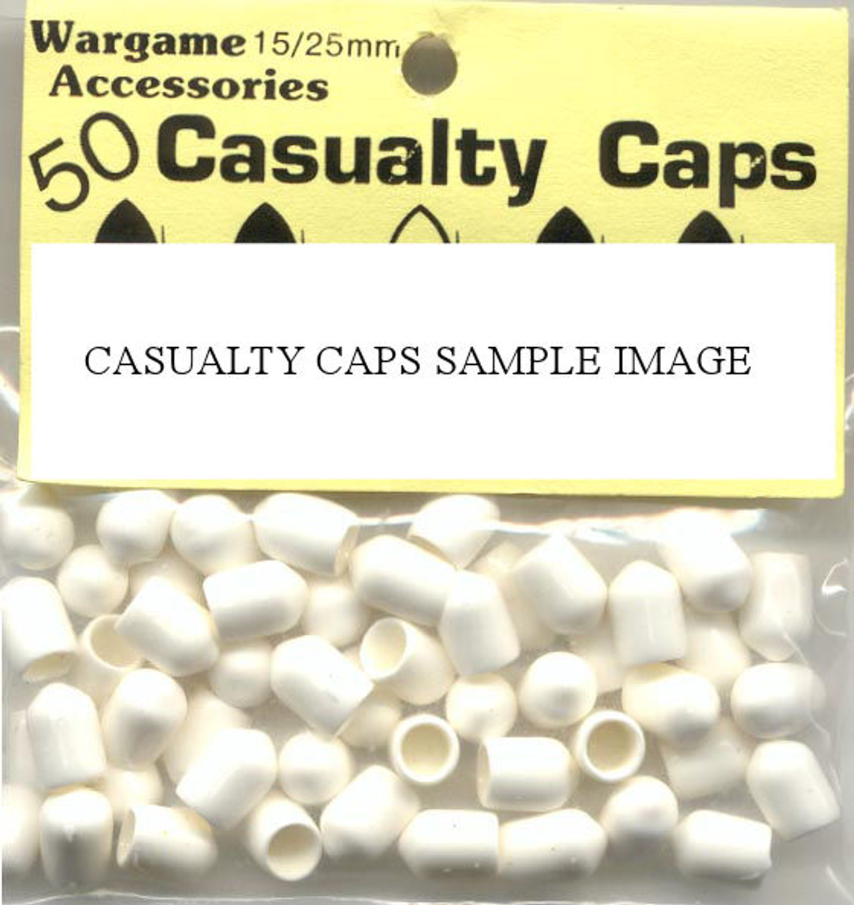 Pack# 01W:  White Casualty Caps 40 Pcs