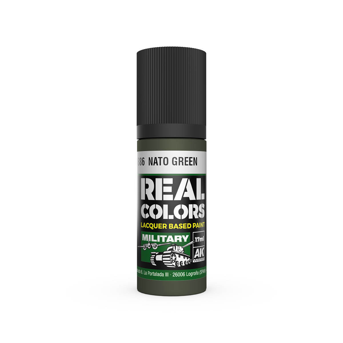 AK REAL COLORS RC886 NATO Green Farbe - 17ml Für Modellbau (ersetzt RC080)
