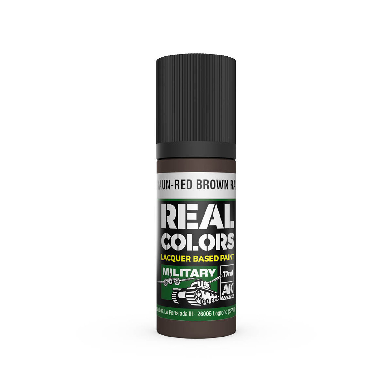 RC864 - Real Colors Rotbraun-Red Brown RAL 8017 17 ml.
