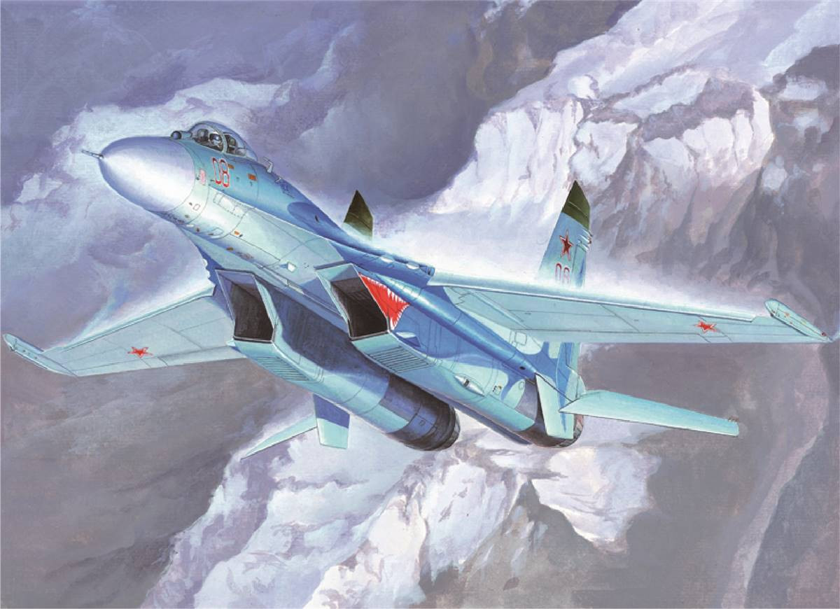 1/72 SU-27 FLANKER B FIGHTER - 01660