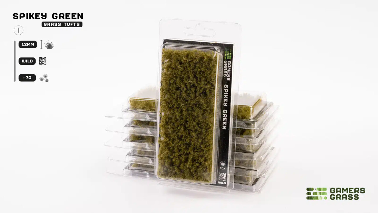 GGRKDG - Grass Tufts:  Spikey Green 12mm - Wild