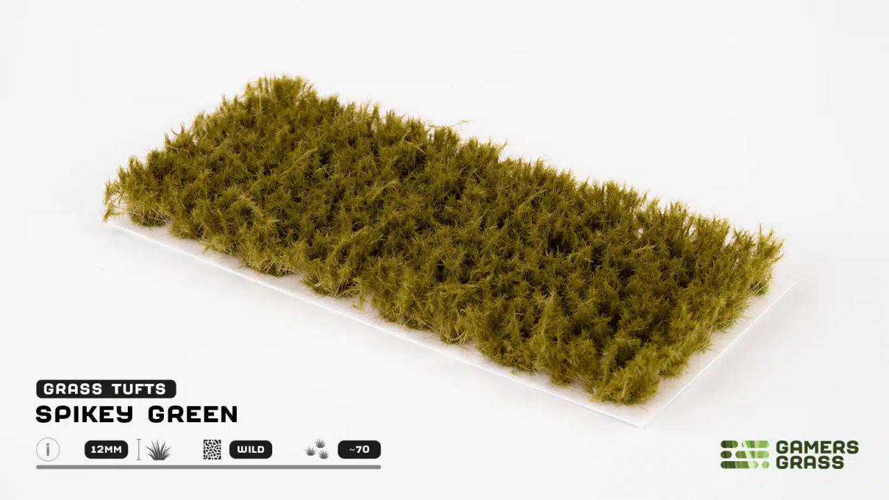 GGRKDG - Grass Tufts:  Spikey Green 12mm - Wild