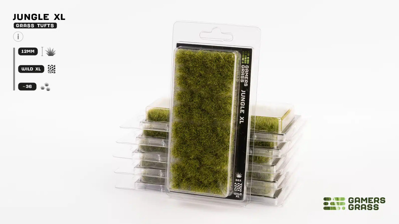 GGR12JU - Grass Tufts:  Jungle XL 12mm - Wild XL