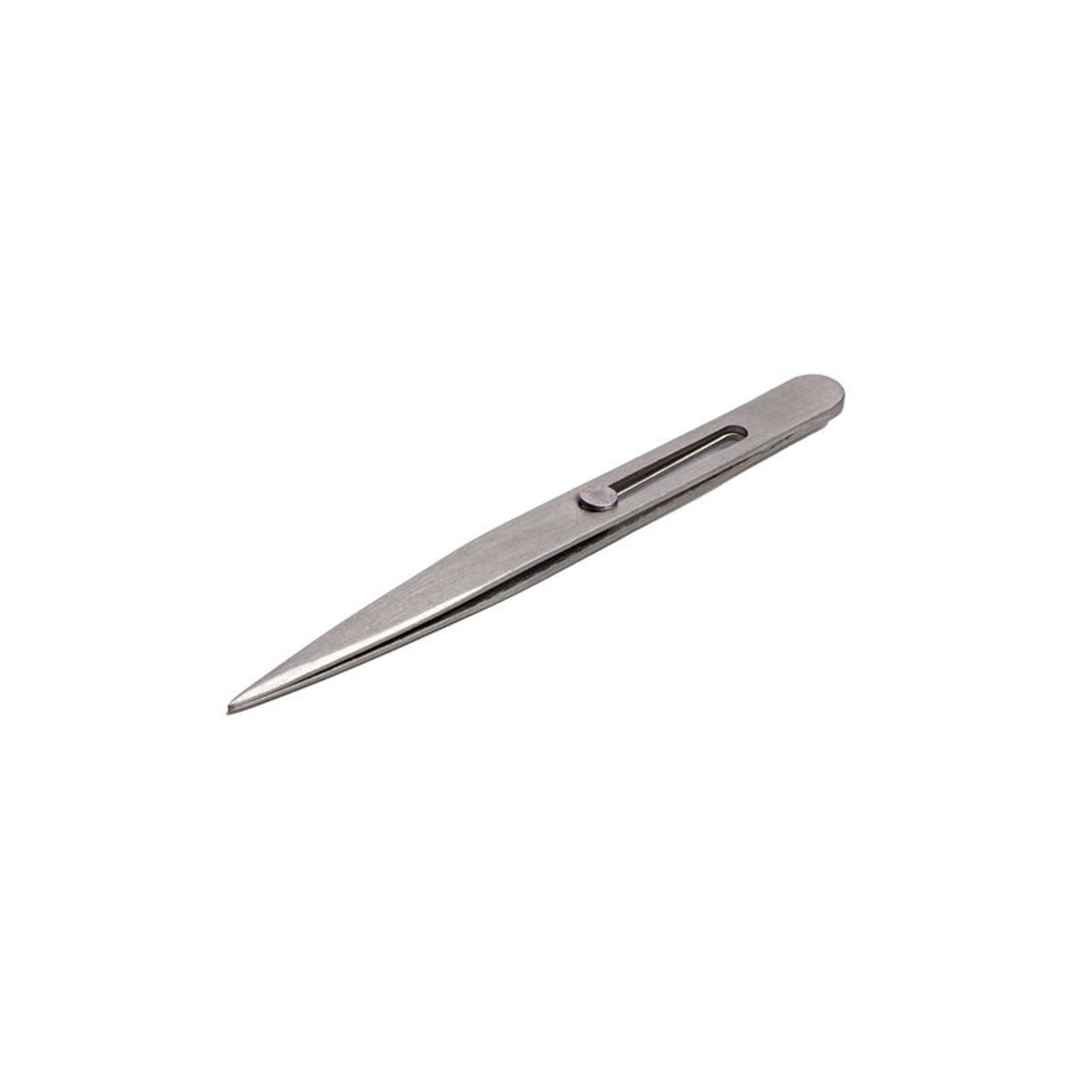 4.75" Point Slide Lock Stainless Steel Tweezer