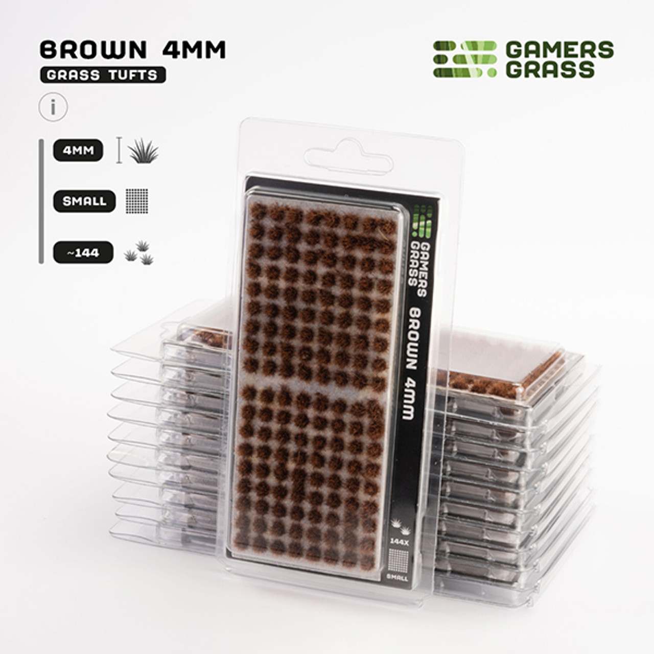 GGR4BS - Grass Tufts:  Brown 4mm - Small