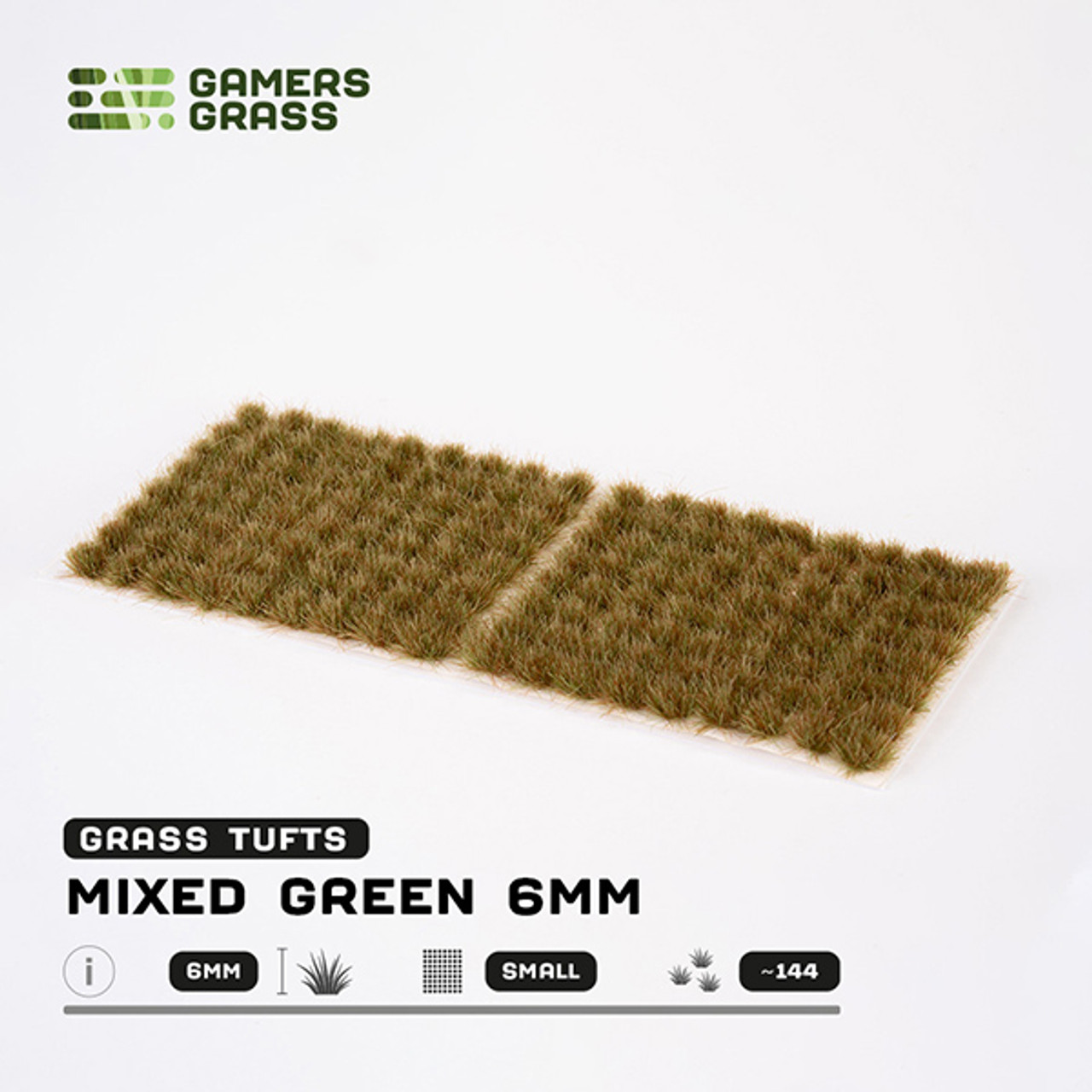 GGR6MGS - Grass Tufts:  Mixed Green 6mm - Small